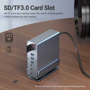 Base de Conexión USB-C 15 en 1, <span class=keywords><strong>Adaptador</strong></span> Multipuerto, Doble 4K / 7 Puertos USB, 100W PD, Audio, Compatible con SD y TF, en Existencia - Product Image 2