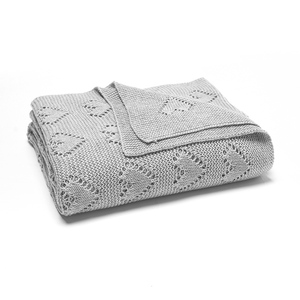 <span class=keywords><strong>Mantas</strong></span> envolventes para bebé recién nacido de punto de ganchillo con diseño de corazón orgánico al por mayor - Product Image 5