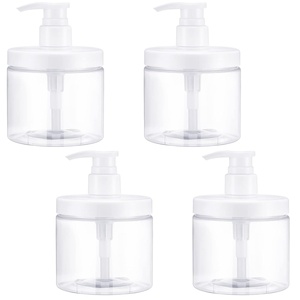 Bouteilles et pots en plastique PET avec couvercle vissé, sérigraphiés, pour soins de la peau, shampoing, crème pour le visage, beurre corporel, gommages, lotion - Product Image 1