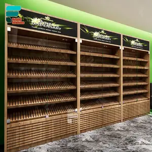 Manufacturer Display Showcase Custom Glass Showcases Dispensary Store Display Cigars Glass Cabinets Display Case For Smoke Shop