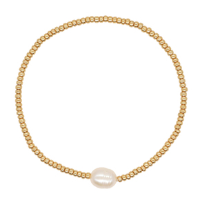 Ensemble <span class=keywords><strong>de</strong></span> bracelets en perles <span class=keywords><strong>Miyuki</strong></span> plaqués or 18 carats avec perles d'eau douce naturelles classiques extensibles KKBEAD - Product Image 3