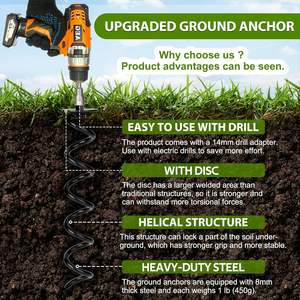 Spiral Spring Ground <strong>Anchor</strong> <strong>Kit</strong> for <strong>Trampoline</strong>, Tents, Canopies - Product Image 5