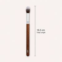 Pinceau de maquillage effilé haut de gamme avec manche en bois de rose, 16,5 cm, virole en aluminium épaissie, fibres ultra-douces pour un façonnage parfait