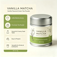 Poudre de thé vert matcha de qualité cérémonielle, marque privée, prix de gros OEM, matcha vanille en boîte de conserve 30g 3A-6A