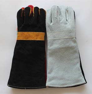 Suncend Vente en gros Gants de <span class=keywords><strong>soudeur</strong></span> allongés en cuir épais anti-chaleur en cuir de vachette - Product Image 6
