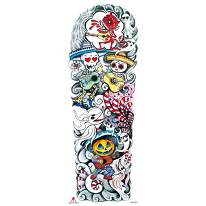Manga de tatuaje para Halloween, pegatina temporal de brazo completo, gran oferta de <span class=keywords><strong>Amazon</strong></span> - Product Image 5