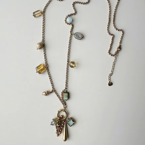 Collier <span class=keywords><strong>de</strong></span> pull Hisera haut <span class=keywords><strong>de</strong></span> gamme, design bohème, chaîne en bambou, avec motif diamant multicouche et longue conception - Product Image 1