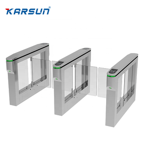 Barrera Abatible Automática Bidireccional de Acero Inoxidable 304 con Reconocimiento Facial y Código QR para Gimnasios y Estaciones de Metro - Product Image 3
