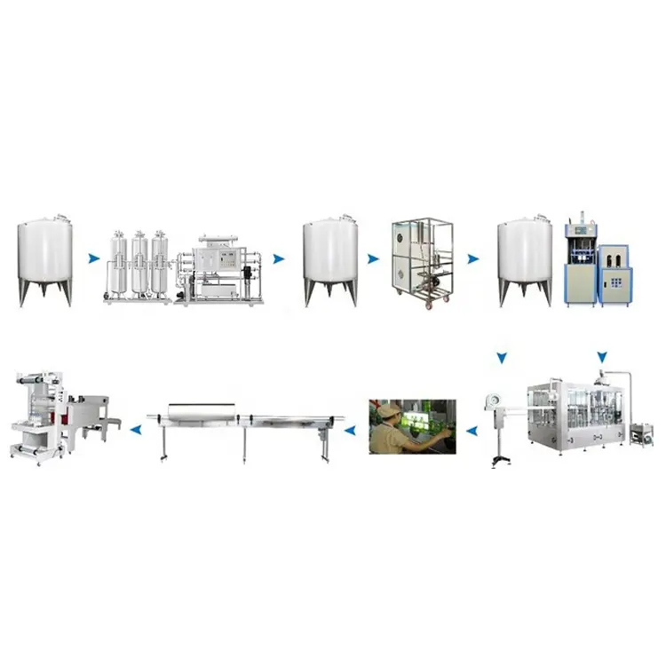 Pequeña planta de embotellado botella de plástico de agua Mineral máquina de fabricación de botella de plástico que hace la máquina