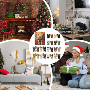 Caja de calendario de Adviento de acrílico de perro personalizado con cajones | Organizador de exhibición de caja de regalo de <span class=keywords><strong>cuenta</strong></span> regresiva de Navidad colgante reutilizable - Product Image 4