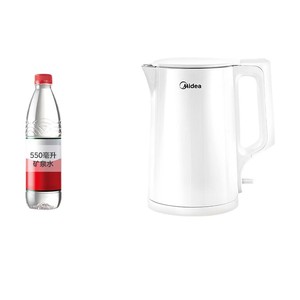 Bouilloire électrique Midea 1,6-2,0 L, double isolation, anti-brûlure, revêtement intérieur sans soudure en acier inoxydable 304 - Product Image 1