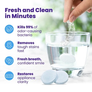 Tabletas Efervescentes para Limpieza de Retenedores Dentales OEM, Eliminador de Manchas, Solución Desinfectante, Tableta para Limpieza de Dentaduras Postizas - Product Image 4