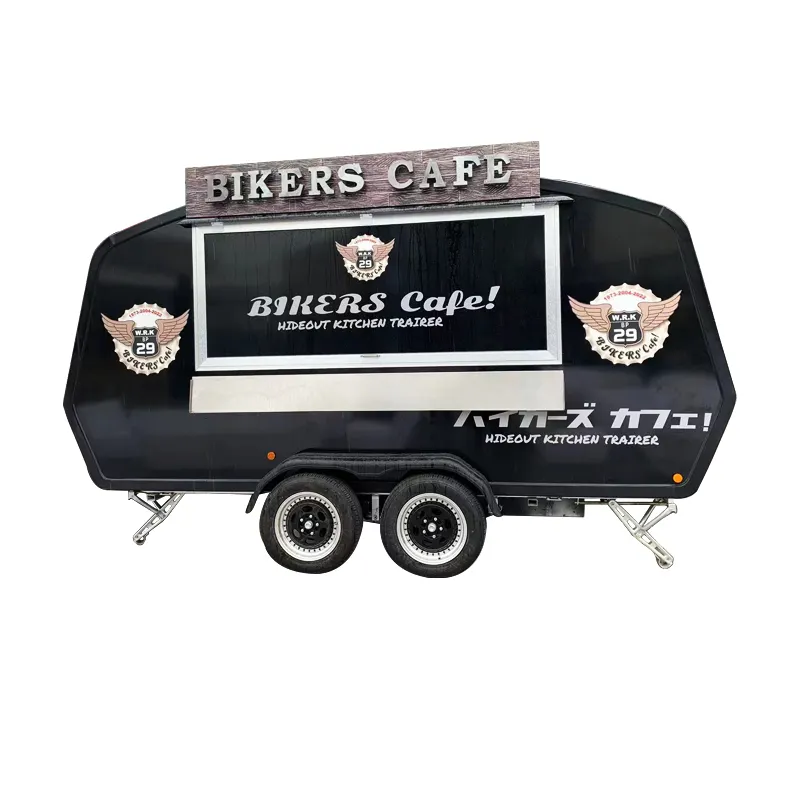 New Fashion Großhandel Mobile Chips Carts Fast Food Trailer Kunden spezifisches Design Food Kiosk Cart Mobile Food Truck