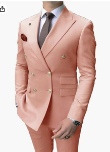 Costume de mariage classique pour <span class=keywords><strong>homme</strong></span>, bleu ciel, coupe ajustée, croisé, style italien, grande taille, sur mesure, pour témoin, avec pantalon à braguette zippée - Product Image 5
