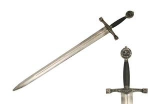 Épée Arthurienne d'Halloween en Métal Magnifique pour Cosplay, Thème Chevalier Royal Médiéval, Accessoire Unisexe - Product Image 2