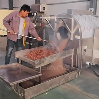 Machine industrielle de torréfaction d'orge, rôtissoire multifonctionnelle pour céréales et noix, entièrement automatique et contrôlée par PLC