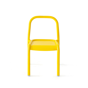 Yellow Stackable Aluminum Children's Chair-Eco-Friendly Foldable Minimalist Design - Product Image 1