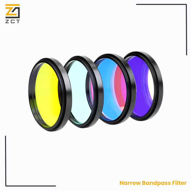 Custom Narrow Bandpass Filter 10nm FWHM Optical Interference Filter OD5 High Blocking for Machine Vision Imaging Systems