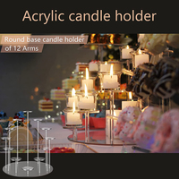 Porte-bougie chauffe-plat en cristal hexagonal grand format, support à bougie en acrylique