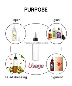 Pha Chế Bóp 30Ml 60Ml 100Ml 120Ml 180Ml 250Ml 4Oz 6Oz Mực Xăm Mực Nước Sốt Tương Cà Chai Nhựa PET Trong Suốt Nắp Xoắn - Product Image 6