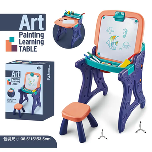Venta caliente 2 en 1 multifuncional niños borrable tablero de dibujo arte pintura mesa de aprendizaje con silla - Product Image 6