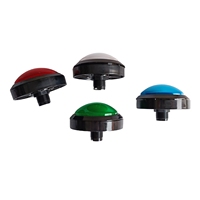 Accessoires pour machines de jeux d'arcade, boutons en plastique colorés de 98 mm avec ampoule LED, bouton poussoir, interrupteur, anglais