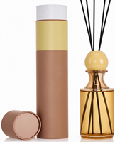 Diffuseur à bâtonnets en verre ambré 8,5 oz grande capacité, parfum Orange Sanguine Pamplemousse, Décoration d'intérieur