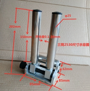 Accessori per vassoio cavo Non alimentato regolabile in acciaio inossidabile nuovo cavo che attraversa cilindro di fissaggio del cavo a cilindro quadrato - Product Image 3