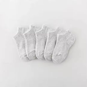 Yüksek kaliteli bebek ayak bilekleri çorap rahat yumuşak kısa pamuk çorap okul öğrencileri düz ekip çocuklar beyaz çoraplar - Product Image 5