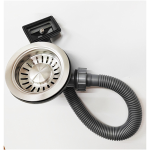 Évier de cuisine moderne de luxe en acier inoxydable de 114 mm de diamètre extérieur Égouttoir de trop-plein en céramique - Product Image 1