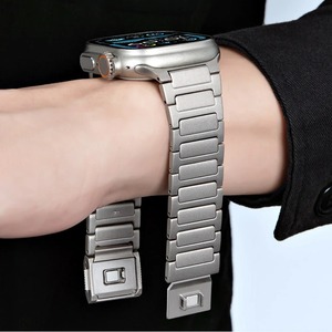 IVANHOE Magnetisches Schlaufenarmband für Apple Watch Ultra <span class=keywords><strong>2</strong></span>/1 49mm 10 11 46 42mm Titan-Material Band für IWatch Series9 8 7 6 5 4 Se - Product Image 2