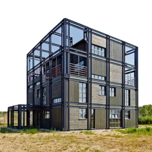 Schnelle Konstruktion Vorgefertigtes modernes Glashaus Stahl konstruktion Schulgebäude Haus
