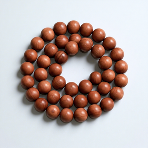 Round Wood Beads 12mm Natural Dark Golden Brown Color for <b>Bracelet</b> Making Made in Rajasthan Riddhi Siddhi Brand - Product Image 1