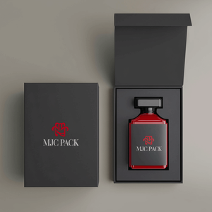 Logotipo personalizado Negro <span class=keywords><strong>100</strong></span> Ml Botella de perfume Embalaje magnético Cajas de papel rígido Reciclable Parfum Paquete Caja de regalo - Product Image 1