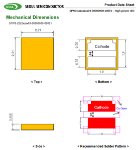 Chip LED SMD de Alta Potencia SEOULs de Buena Calidad SZ8-Y22-W0-C7-P, Blanco Frío 5000K 5700K 6500K, 6.5W 3.5x3.5mm, Garantía de 3 Años - Product Image 6