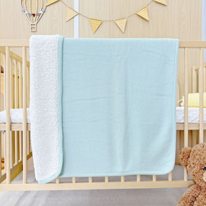 <span class=keywords><strong>Couverture</strong></span> bébé en coton tricoté Sherpa 70*100cm - Product Image 4