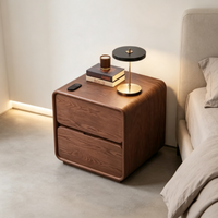 Table de chevet en bois multifonctionnelle de style moderne et minimaliste, 2 tiroirs, pour chambre à coucher, salon, appartement, hôtel
