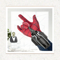 Muse Origin Spider Web Shooter Fidget Toy 2.0, lanceur de toile en plastique rechargeable par USB, ventouse à effet soie véritable, gant assorti, cool