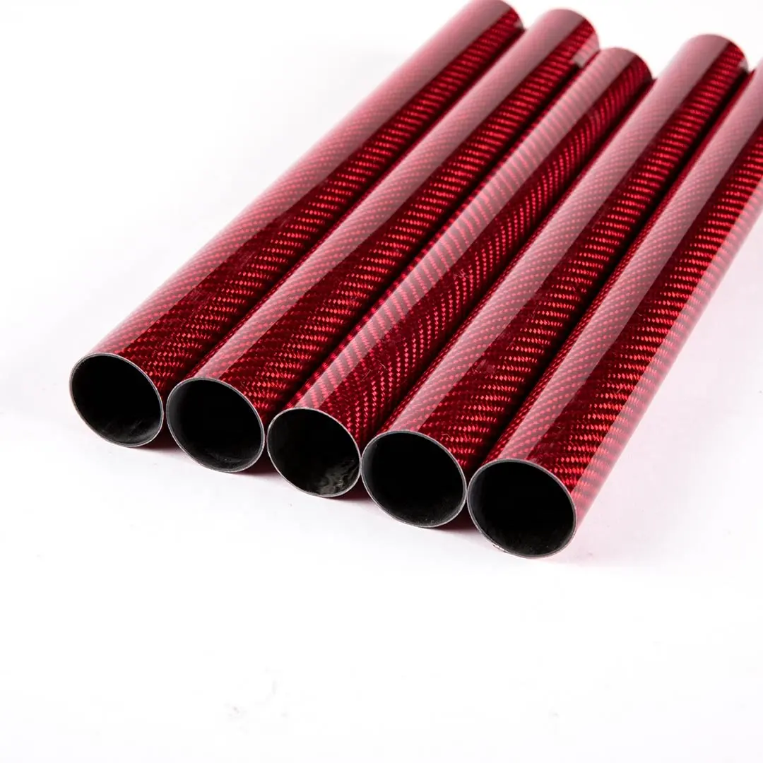 Tubo di carbonio XC di alta qualità 3K tinta unita in fibra di carbonio tubi rotondi 10m 20mm 30mm 40mm