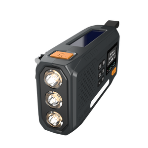 <span class=keywords><strong>Radio</strong></span> FM Solar Portátil de Emergencia con Banco de Energí<span class=keywords><strong>a</strong></span> de 4500 mAh, Pantalla LCD, Lámpara LED, Cargador USB, Conector <span class=keywords><strong>para</strong></span> Auriculares, de Plástico, <span class=keywords><strong>para</strong></span> Uso Doméstico - Product Image 1