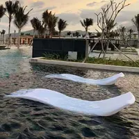 Espreguiçadeiras de fibra de vidro branca, espreguiçadeira para áreas externas, para praia e piscina