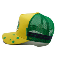 Gorra Trucker de 5 Paneles con Parche Tejido Personalizado, Perfil Alto