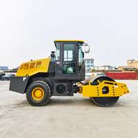 Compacteur vibrant à tambour unique YSW206B de 6 tonnes pour le compactage de gravier, de pierres concassées, de sols sablonneux et de remplissage de roches