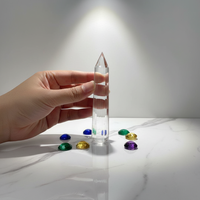 Cristal de quartz naturel transparent à 24 faces Vogel / Baguette pointue en cristal naturel transparent Vogel