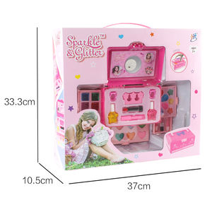 Venta al por mayor niños princesa plástico juego <span class=keywords><strong>de</strong></span> imitación belleza moda Cosmética Maquillaje Kits juego juguetes conjunto maleta para niña nuevo - Product Image 6