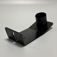 Support de montage en tôle métallique noir thermolaqué sur mesure, pièces d'emboutissage et de pliage métalliques, fournisseur par contrat