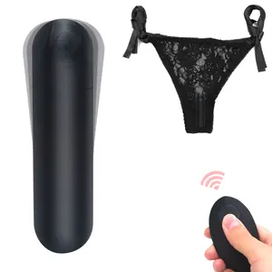 TOP sale Wireless Remote Control Wearable Black Vibrating Panties Clitoral Vibrator Sexy Adult Sex Toys For Women