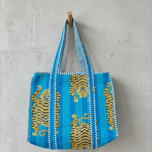 Sacs de rangement traditionnels indiens faits à la main en coton imprimé à la main, matelassés, grande capacité - Product Image 2
