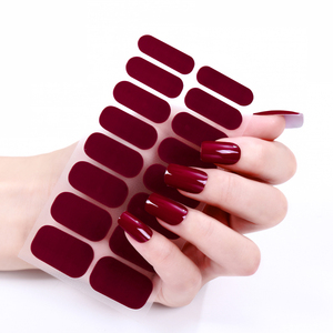 แผ่นติดเล็บสีทึบ16ชิ้นวัสดุที่ปลอดภัยหรูหราสำหรับความงามเล็บจากโรงงานจีน - Product Image 5