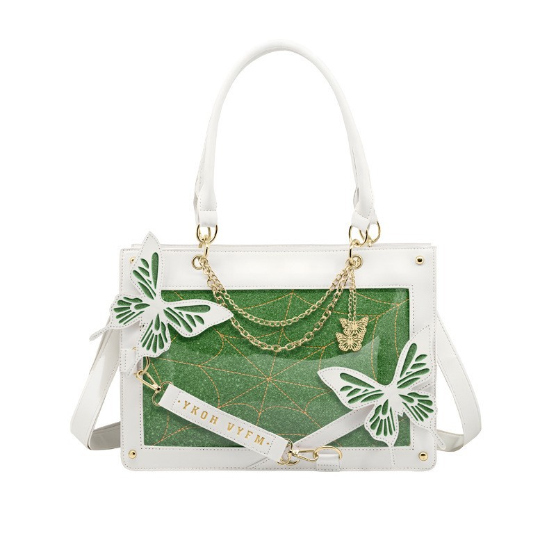 Papillon vert blanc